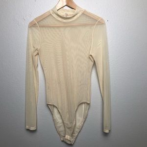 Tan mesh bodysuit